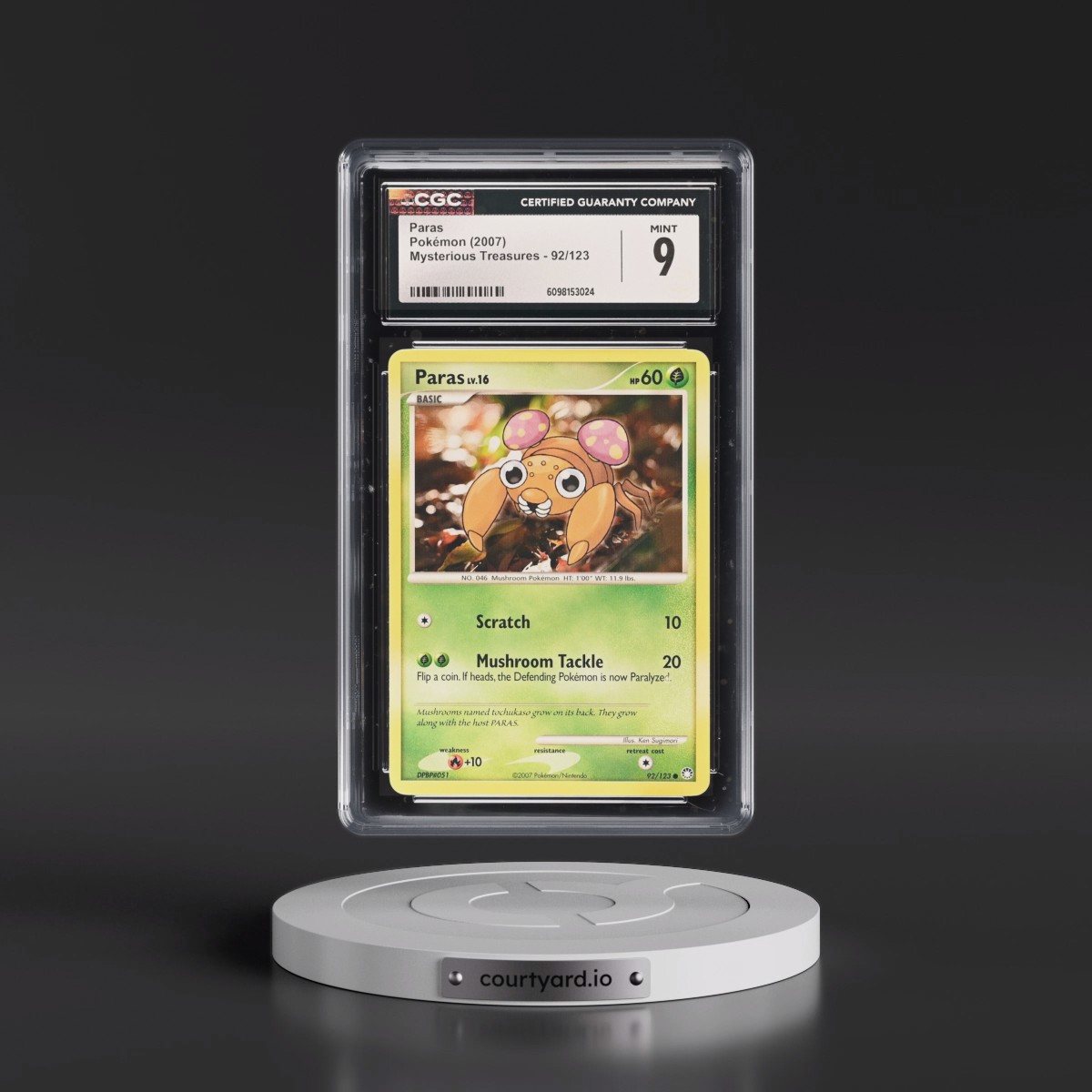 2007 Mysterious Treasures #92/123 Paras (CGC 9 MINT)