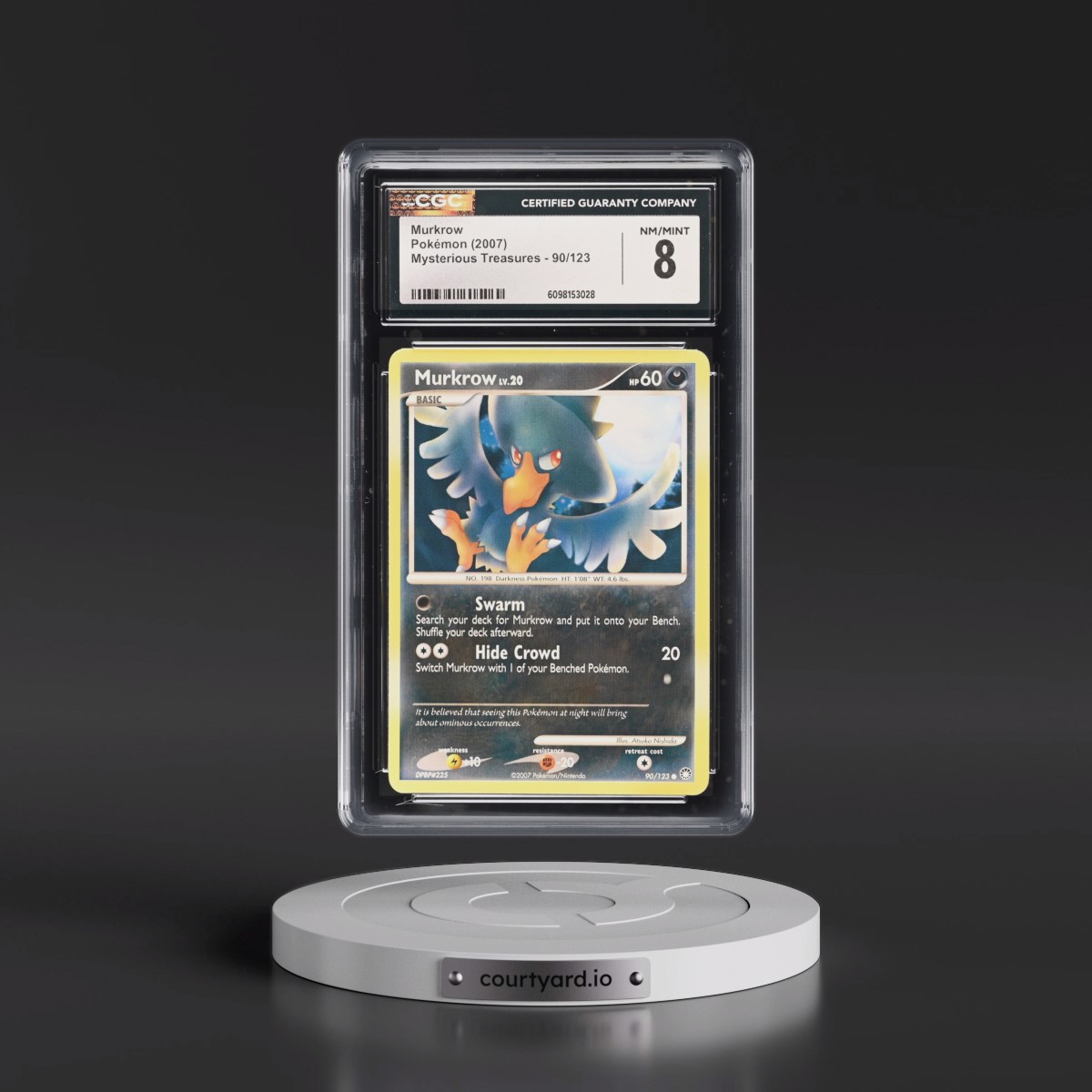 2007 Mysterious Treasures #90/123 Murkrow (CGC 8 NM-MT)