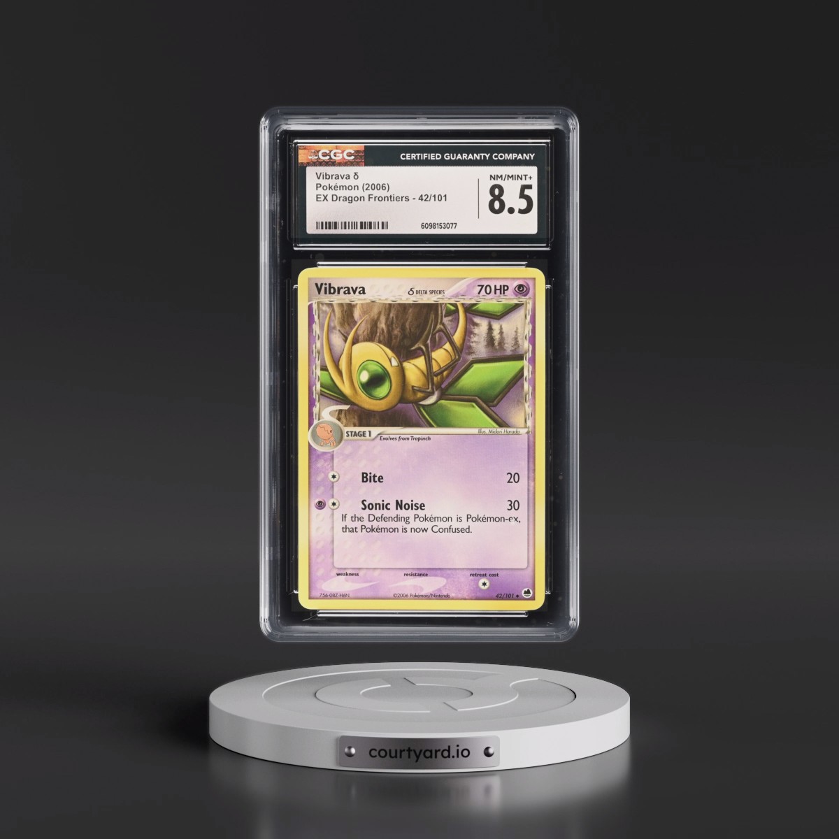 2006 EX Dragon Frontiers #42/101 Vibrava δ (CGC 8.5 NM-MT+)