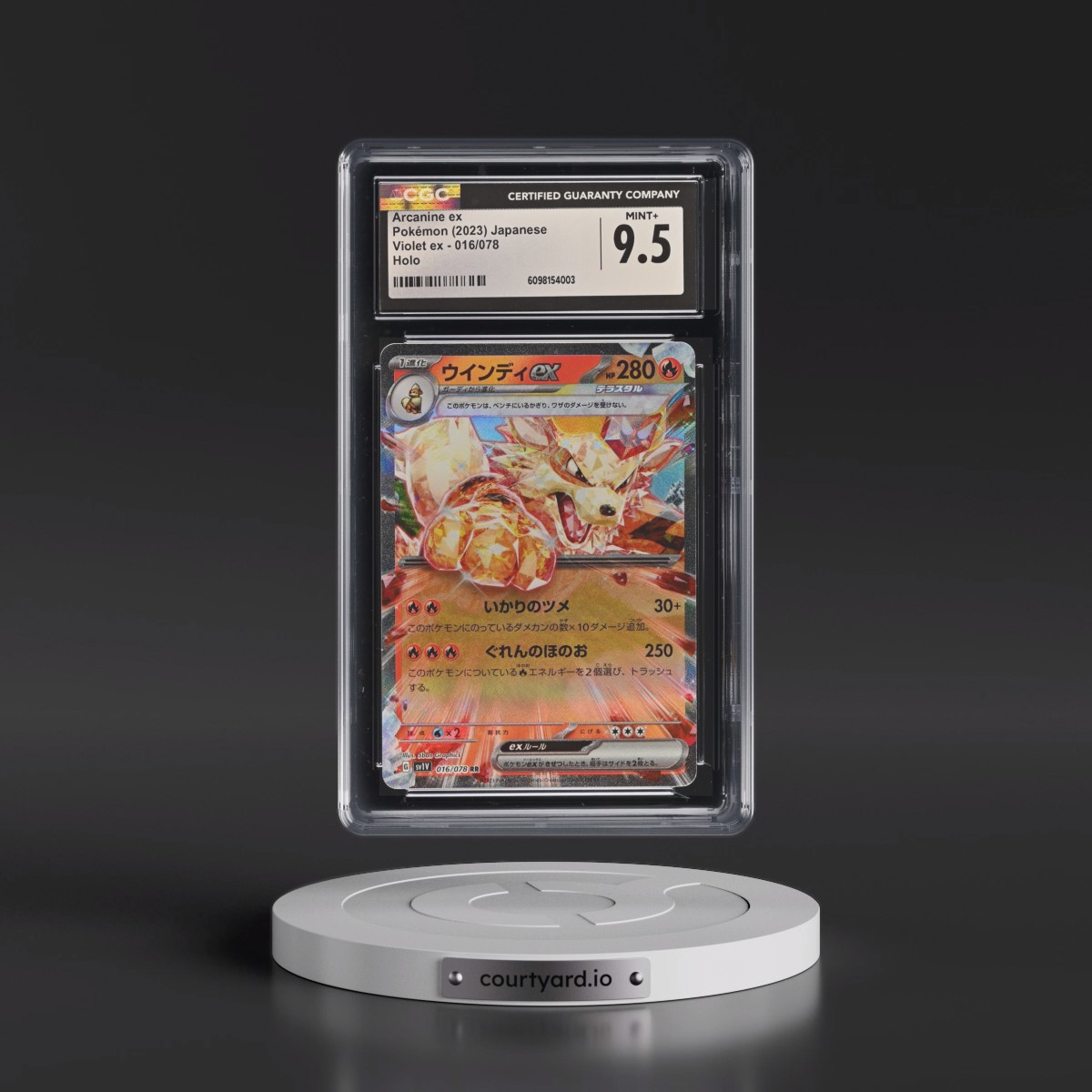2023 Violet ex #016/078 Arcanine ex - Holo (CGC 9.5 MINT+)