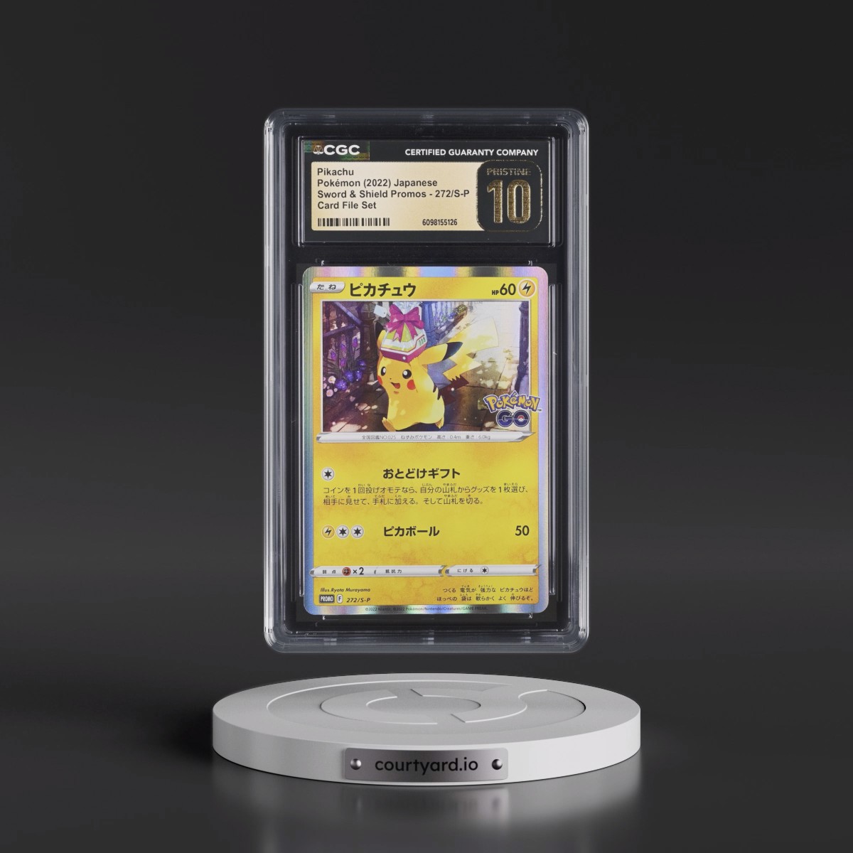 2019 Sword & Shield Promos #272/S-P Pikachu - Card File Set (Holo) (CGC 10 PRISTINE)