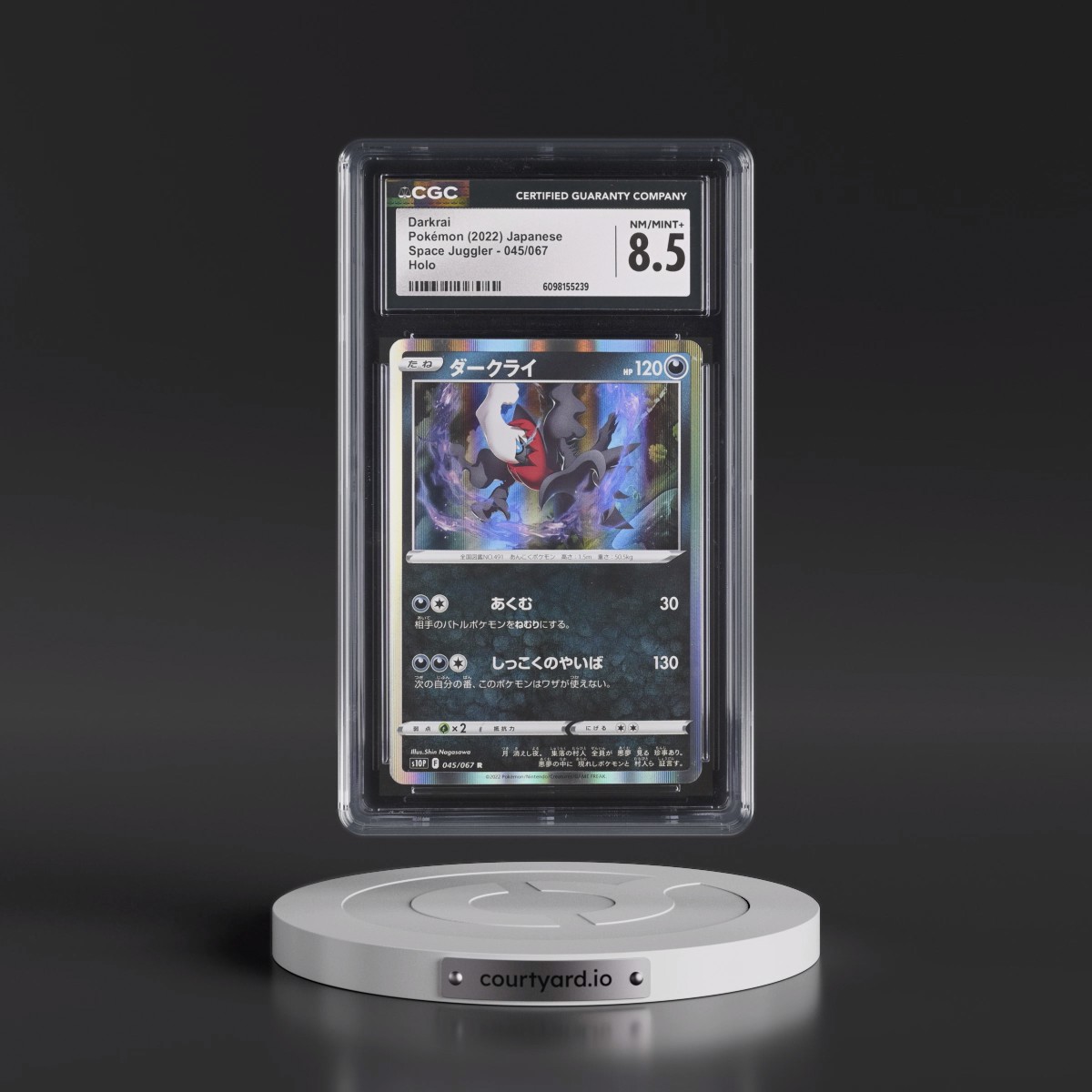 2022 Space Juggler #045/067 Darkrai - Holo (CGC 8.5 NM-MT+)