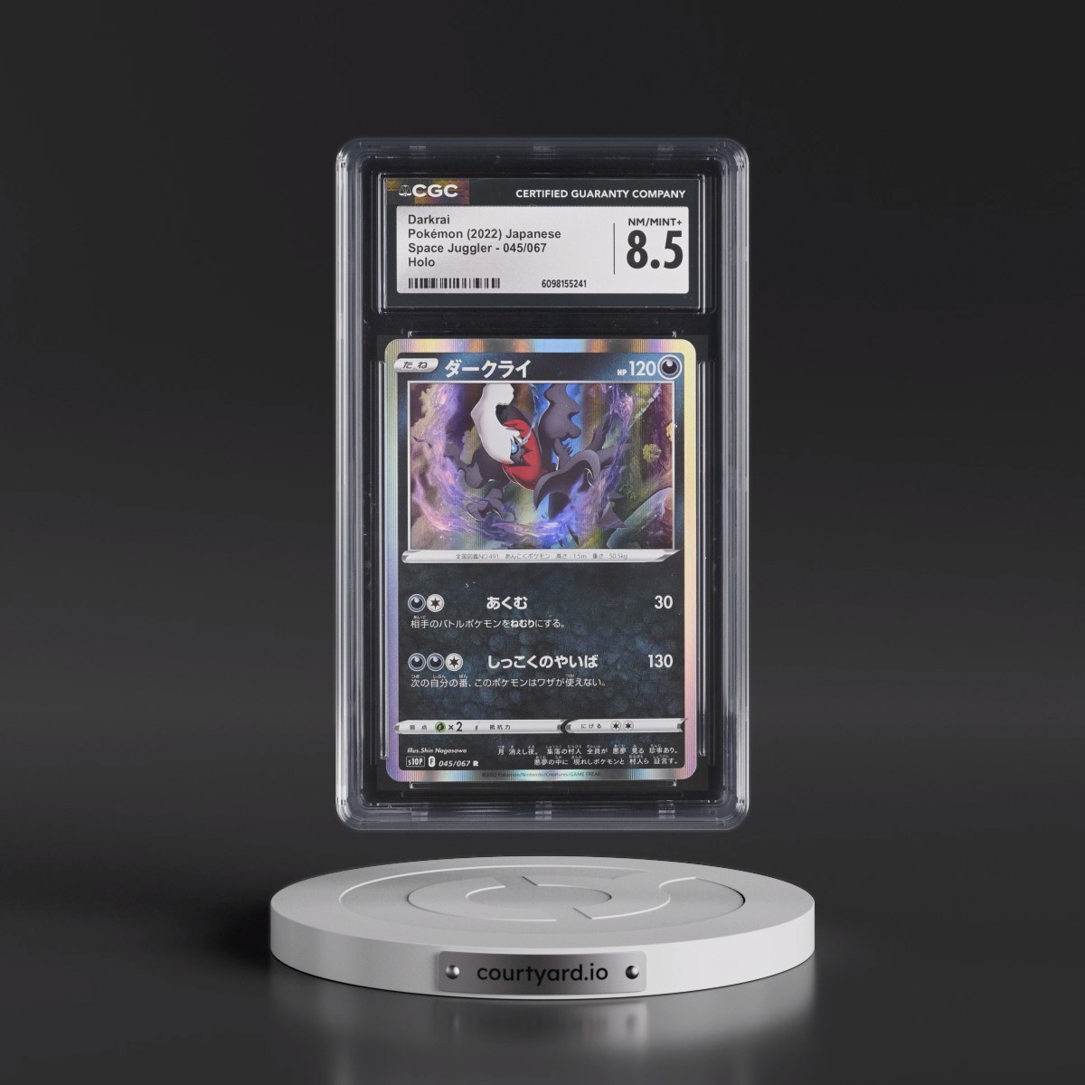 2022 Space Juggler #045/067 Darkrai - Holo (CGC 8.5 NM-MT+)