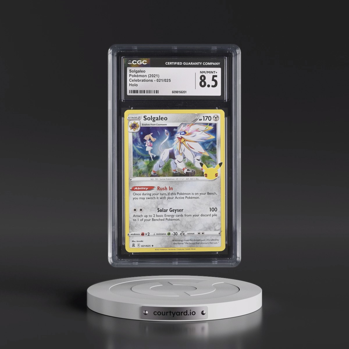2021 Celebrations #021/025 Solgaleo - Holo (CGC 8.5 NM-MT+)