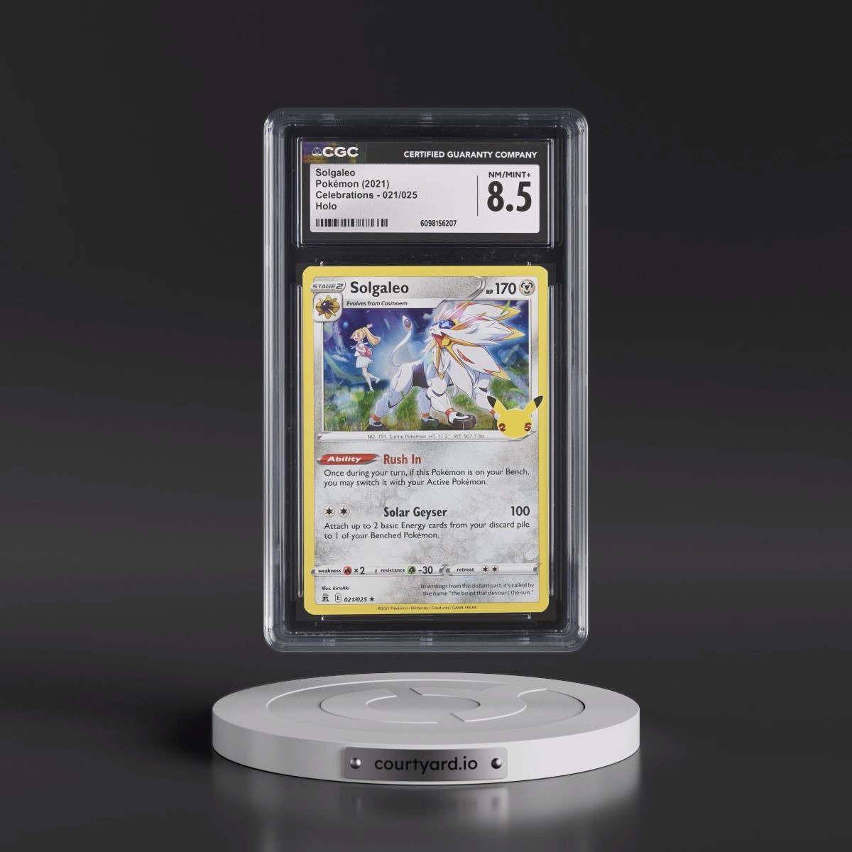2021 Celebrations #021/025 Solgaleo - Holo (CGC 8.5 NM-MT+)