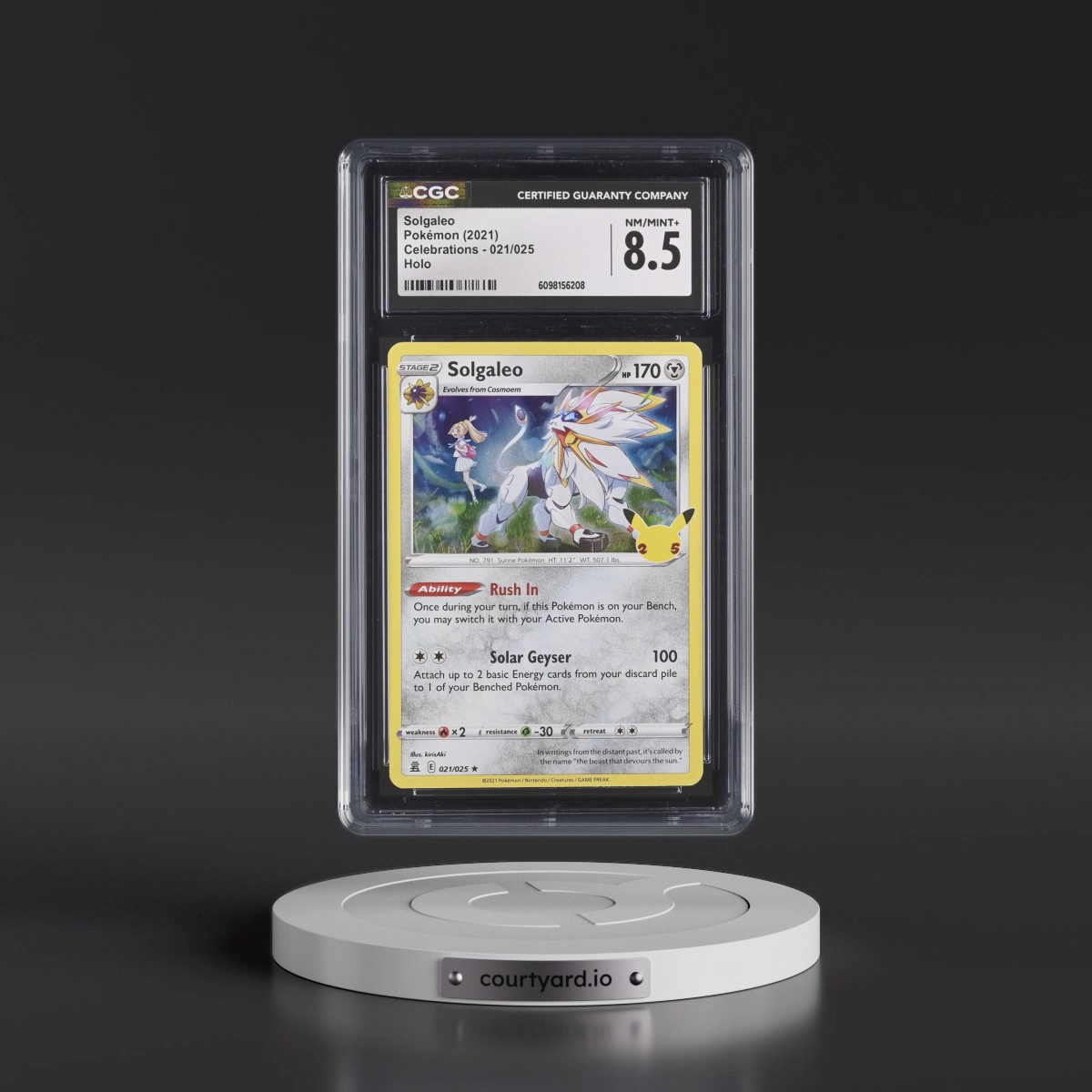 2021 Celebrations #021/025 Solgaleo - Holo (CGC 8.5 NM-MT+)