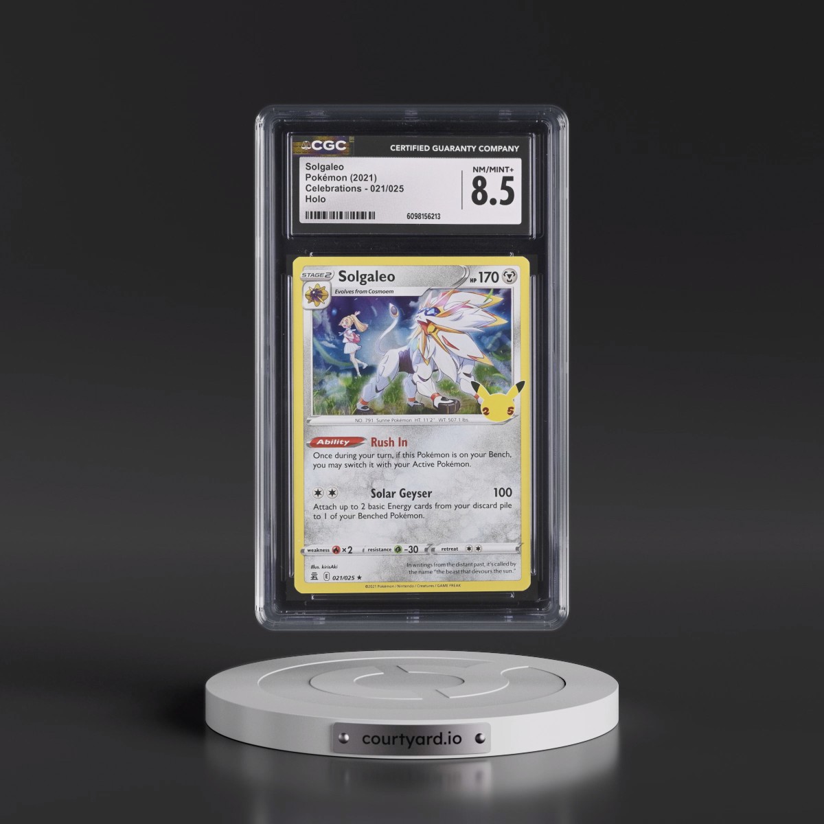 2021 Celebrations #021/025 Solgaleo - Holo (CGC 8.5 NM-MT+)