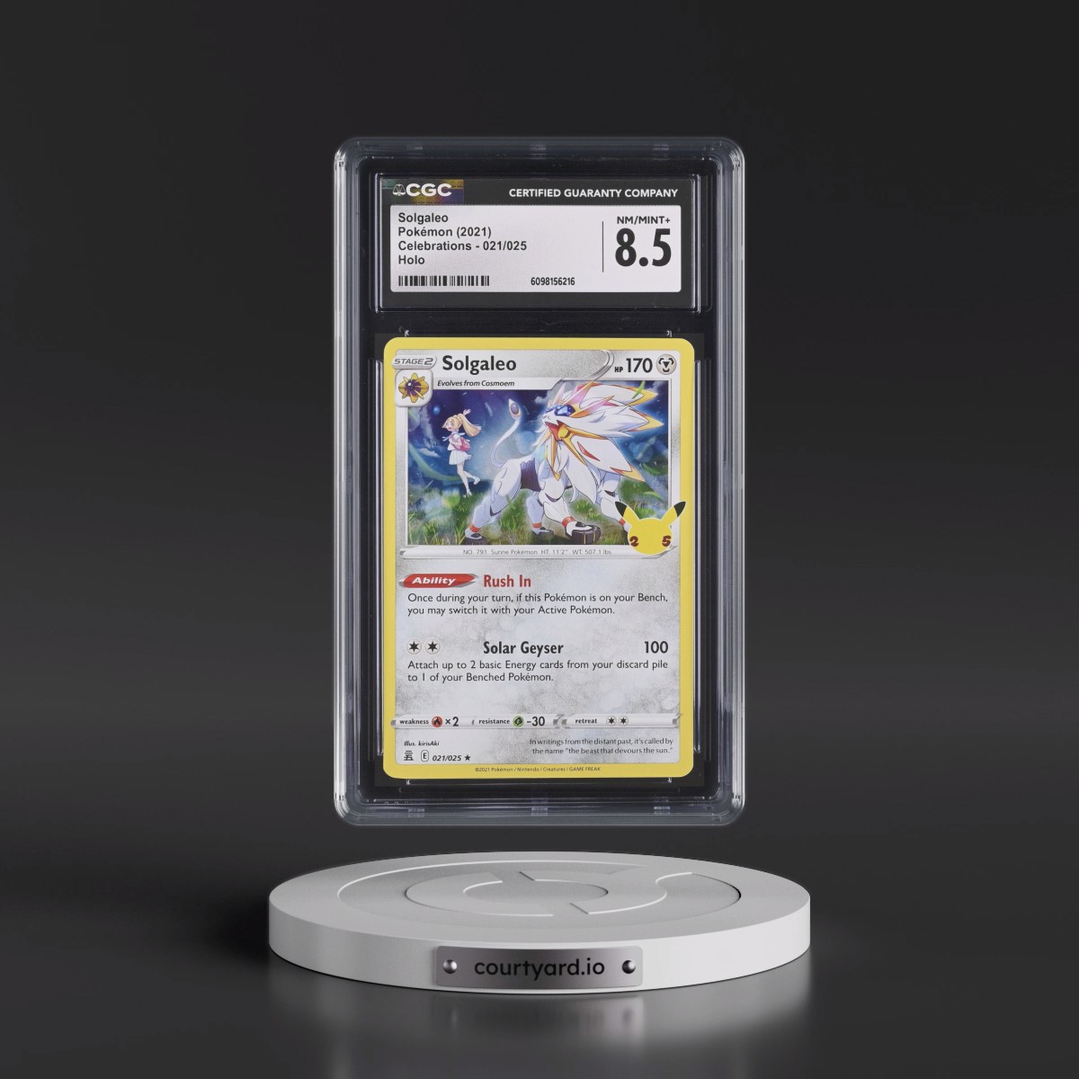 2021 Celebrations #021/025 Solgaleo - Holo (CGC 8.5 NM-MT+)