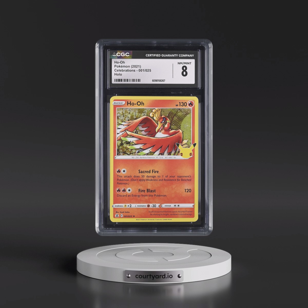 2021 Celebrations #001/025 Ho-Oh - Holo (CGC 8 NM-MT)