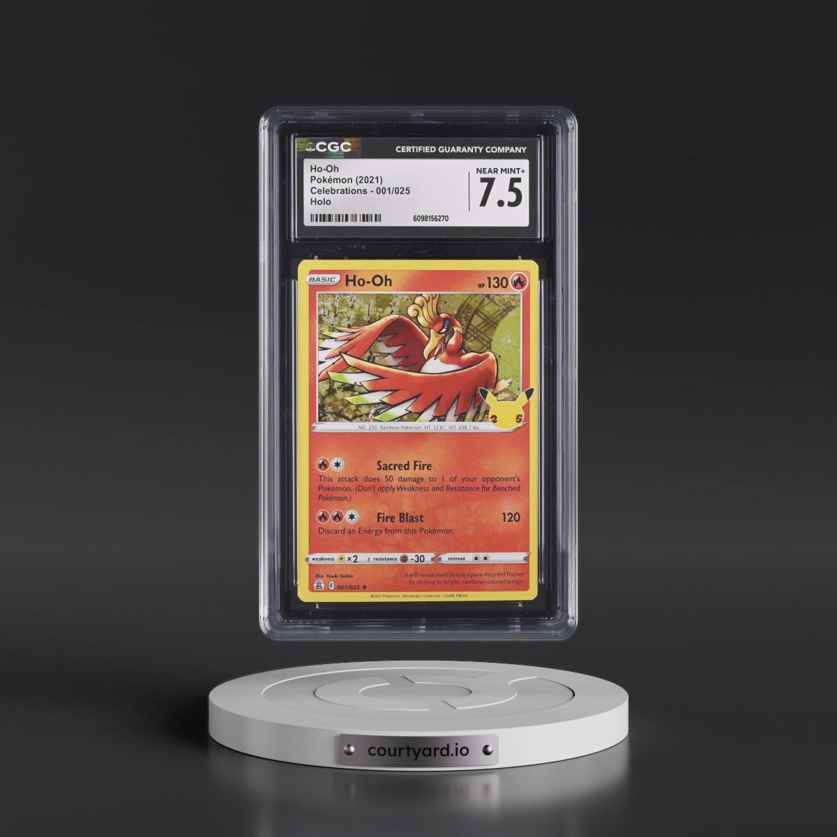 2021 Celebrations #001/025 Ho-Oh - Holo (CGC 7.5 NM+)