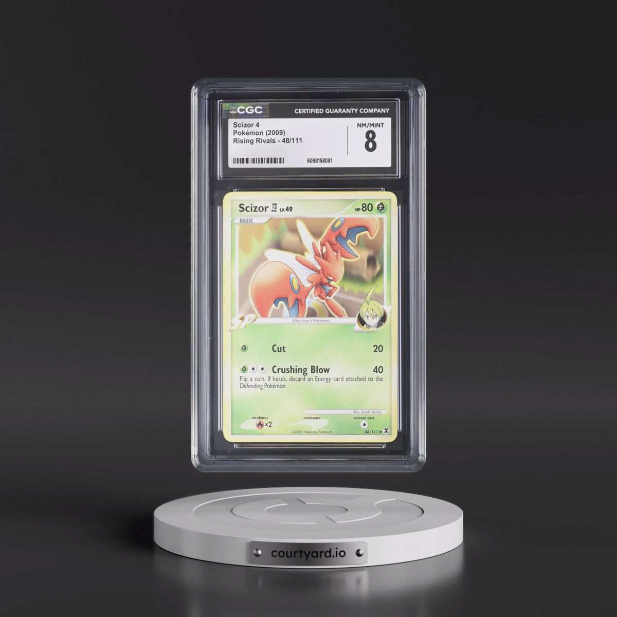 2009 Rising Rivals #48/111 Scizor 4 (CGC 8 NM-MT)