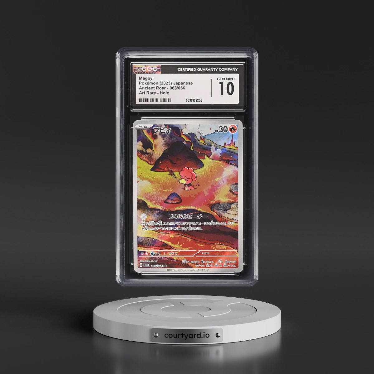 2023 Pokémon Sv4k-Ancient Roar #068 Magby - Art Rare (CGC 10 GEM MINT)