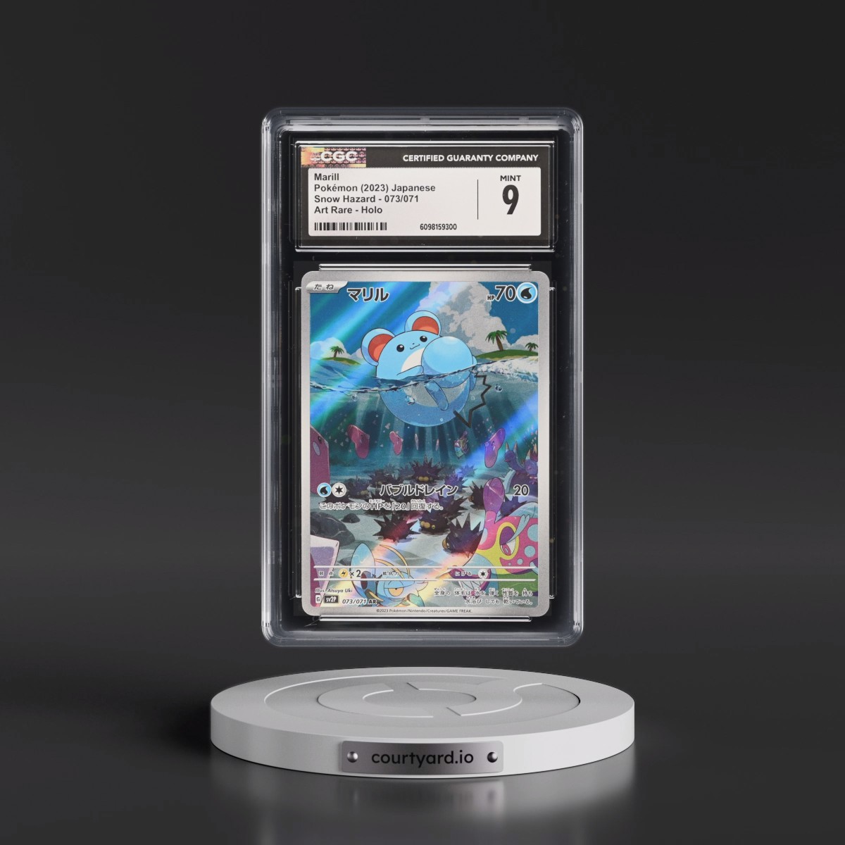 2023 Pokémon Sv2p-Snow Hazard #073 Marill - Art Rare (CGC 9 MINT)