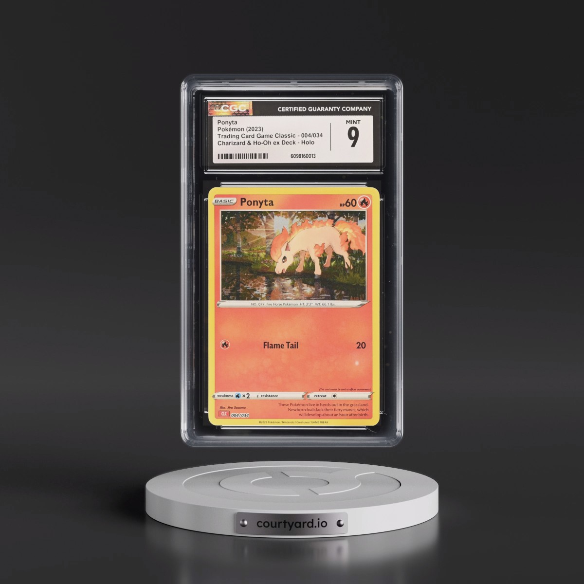 2023 Trading Card Game Classic - CLV, CLC, CLB #004/034 Ponyta - Charizard & Ho-Oh ex Deck - CLC Holo (CGC 9 MINT)