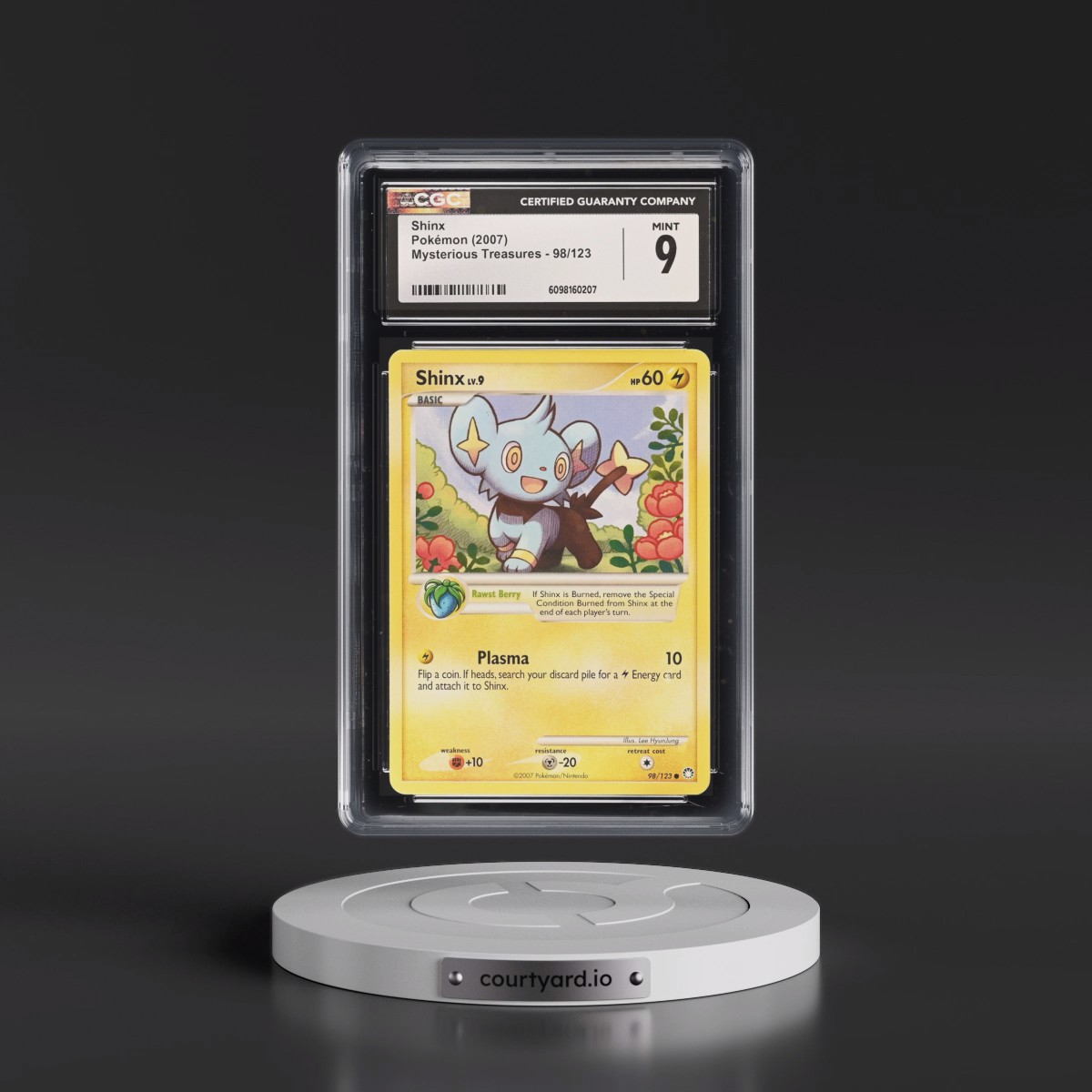 2007 Mysterious Treasures #98/123 Shinx (CGC 9 MINT)