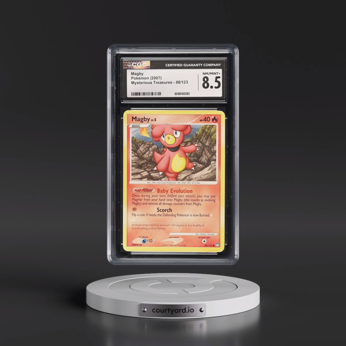 2007 Mysterious Treasures #88/123 Magby (CGC 8.5 NM-MT+)