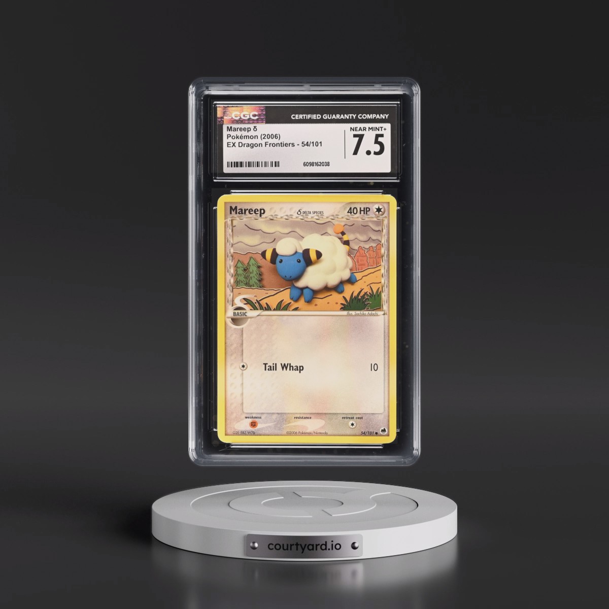 2006 EX Dragon Frontiers #54/101 Mareep δ (CGC 7.5 NM+)