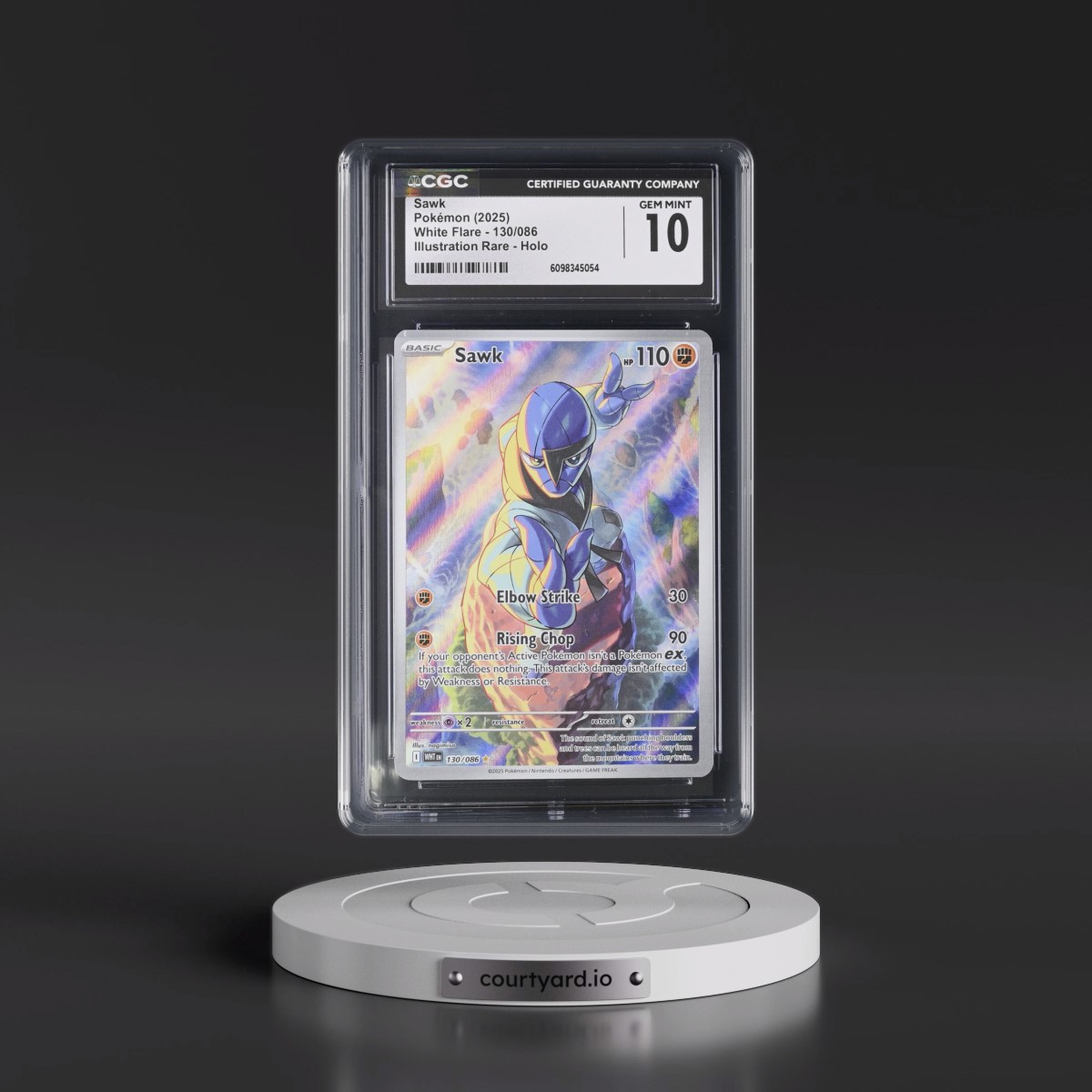 2025 White Flare - WHT EN #130/086 Sawk - Illustration Rare Holo (CGC 10 GEM MINT)