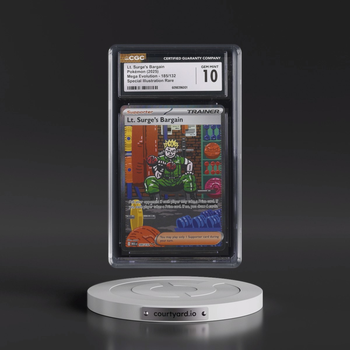 2025 Mega Evolution - MEG EN #185/132 Lt. Surge's Bargain - Special Illustration Rare (Holo) (CGC 10 GEM MINT)