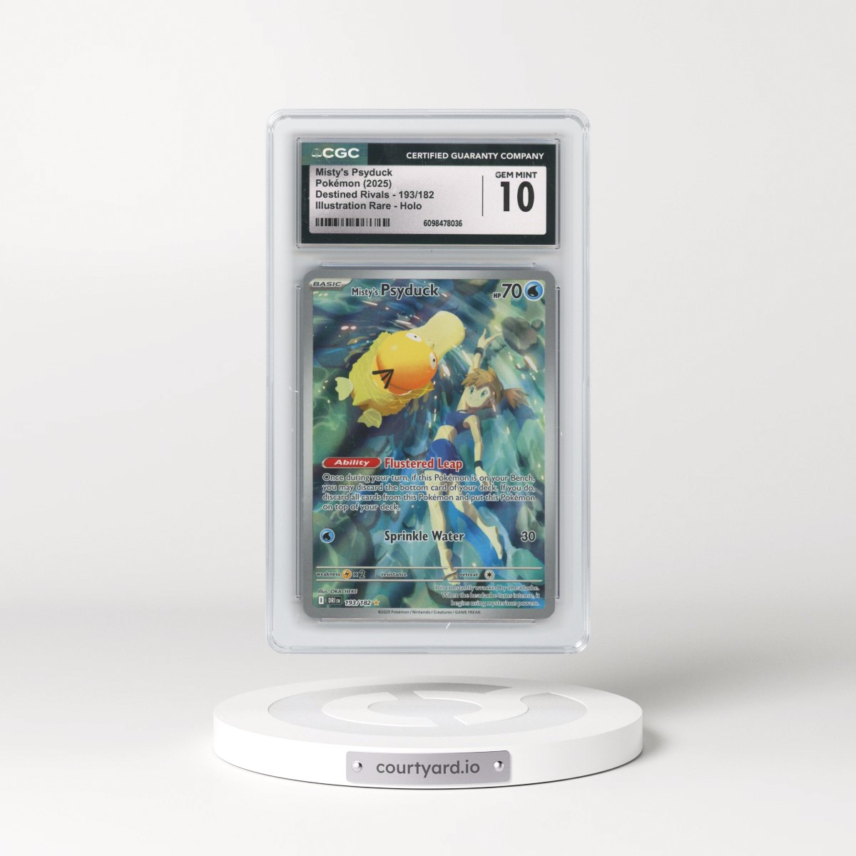 2025 Destined Rivals - DRI EN #193/182 Misty's Psyduck - Illustration Rare Holo (CGC 10 GEM MINT)