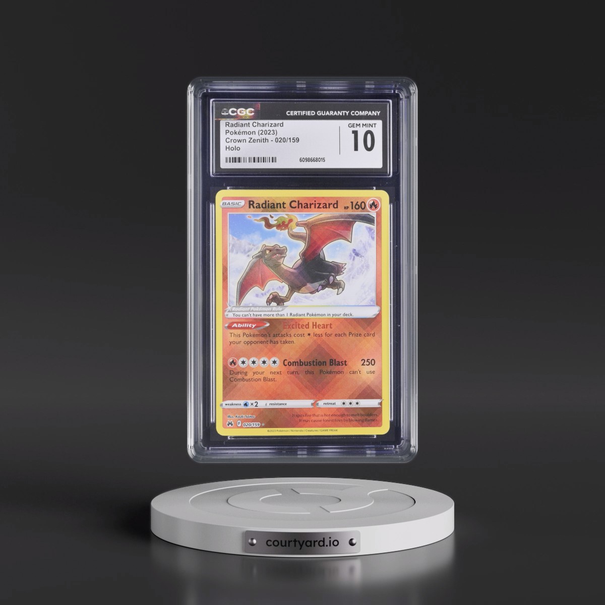 2023 Crown Zenith Radiant Charizard - Holo #020/159 CGC 10