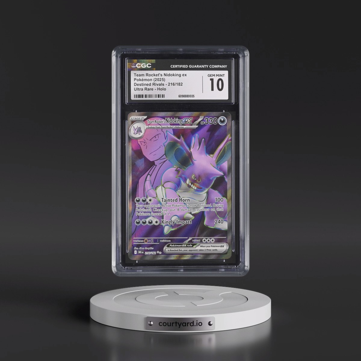 2025 Destined Rivals - DRI EN #216/182 Team Rocket's Nidoking ex - Ultra Rare Holo (CGC 10 GEM MINT)
