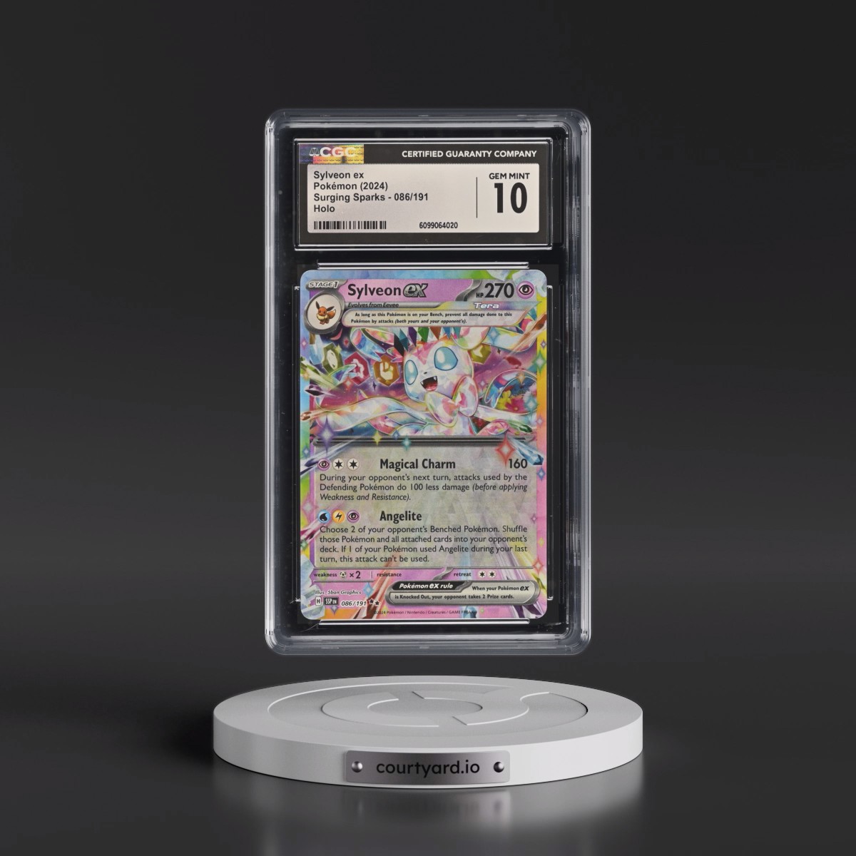 2024 Surging Sparks - SSP EN #086/191 Sylveon ex - Holo (CGC 10 GEM MINT)