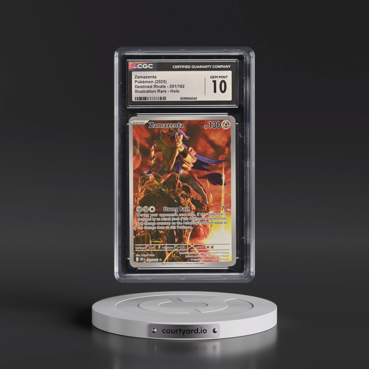 2025 Destined Rivals - DRI EN #201/182 Zamazenta - Illustration Rare Holo (CGC 10 GEM MINT)