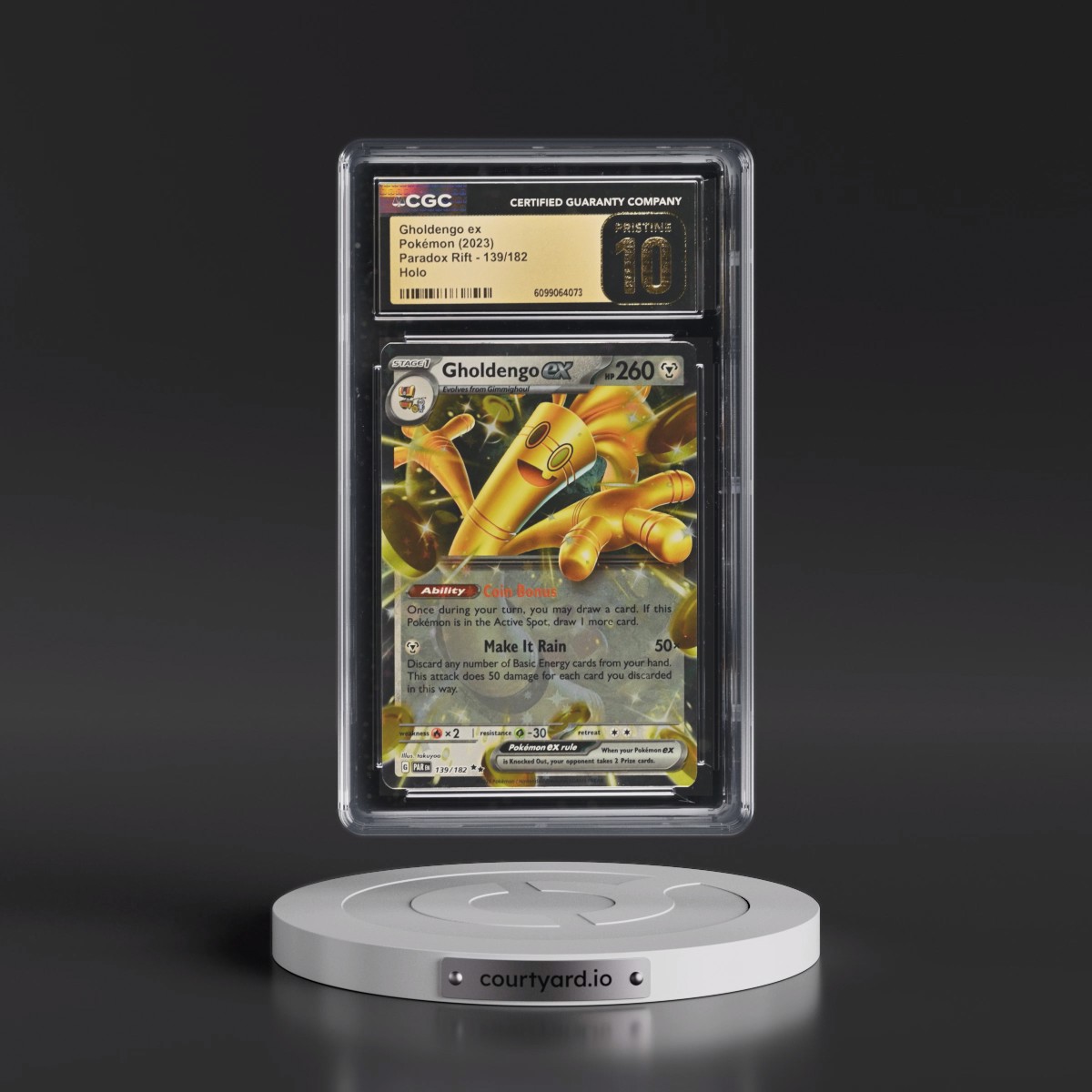 2023 Paradox Rift - PAR EN #139/182 Gholdengo ex - Holo (CGC 10 PRISTINE)