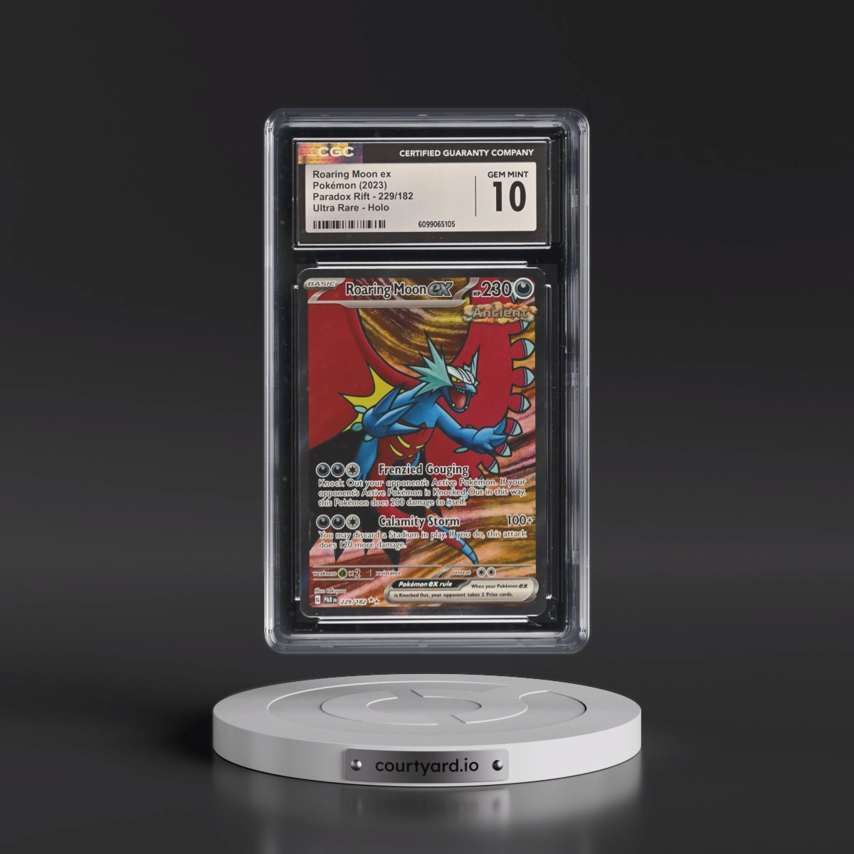 2023 Paradox Rift - PAR EN #229/182 Roaring Moon ex - Ultra Rare Holo (CGC 10 GEM MINT)