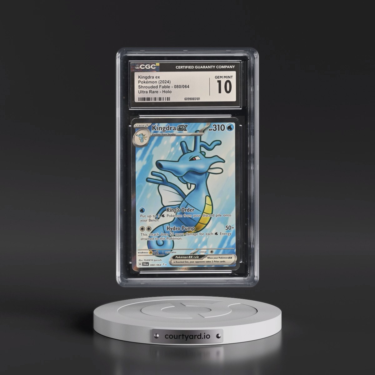 2023 Shrouded Fable - SFA EN #080/064 Kingdra ex - Ultra Rare Holo (CGC 10 GEM MINT)
