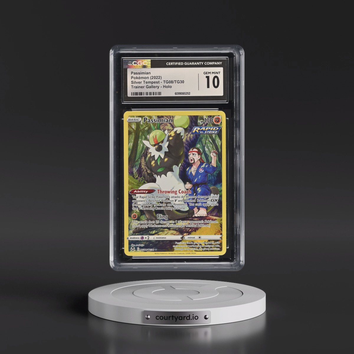 2022 Silver Tempest #TG08/TG30 Passimian - Trainer Gallery Holo (CGC 10 GEM MINT)