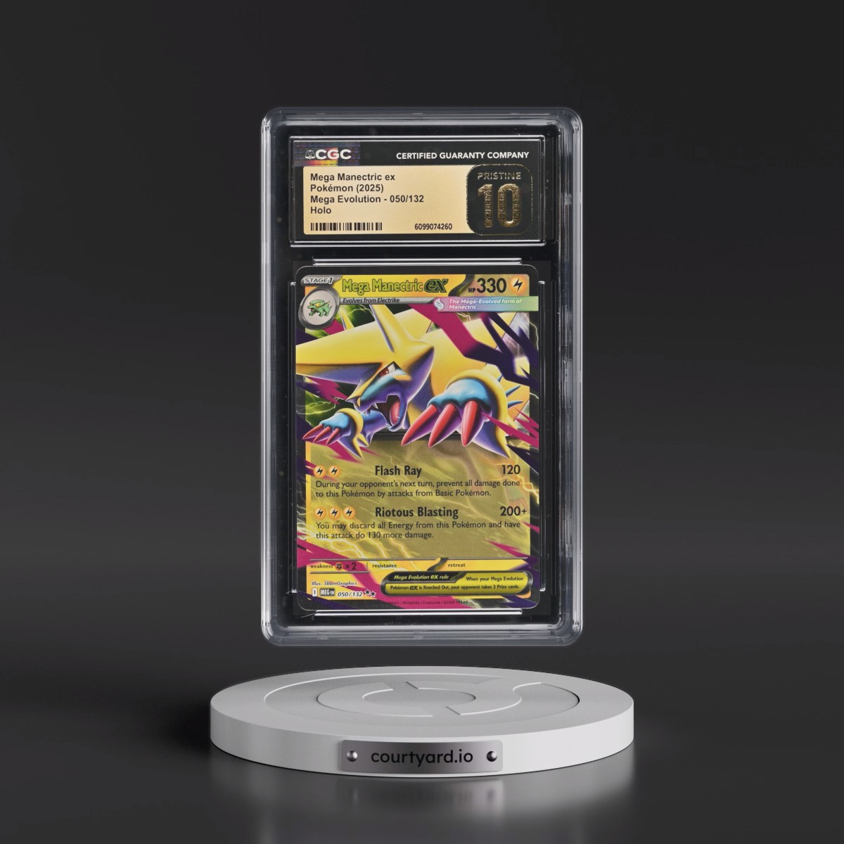 2025 Mega Evolution - MEG EN #050/132 Mega Manectric ex - Holo (CGC 10 PRISTINE)