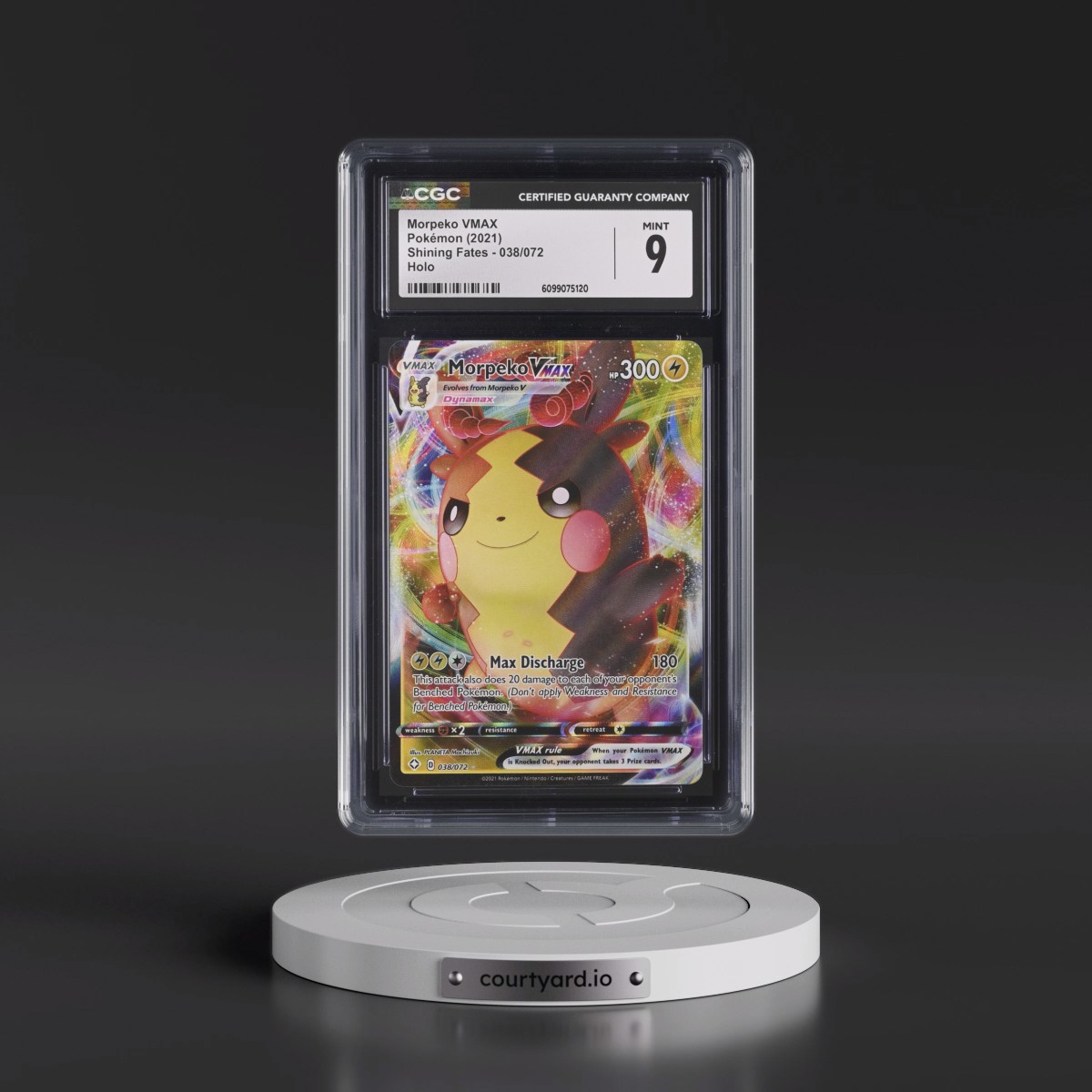 2021 Shining Fates #038/072 Morpeko VMAX - Holo (CGC 9 MINT)