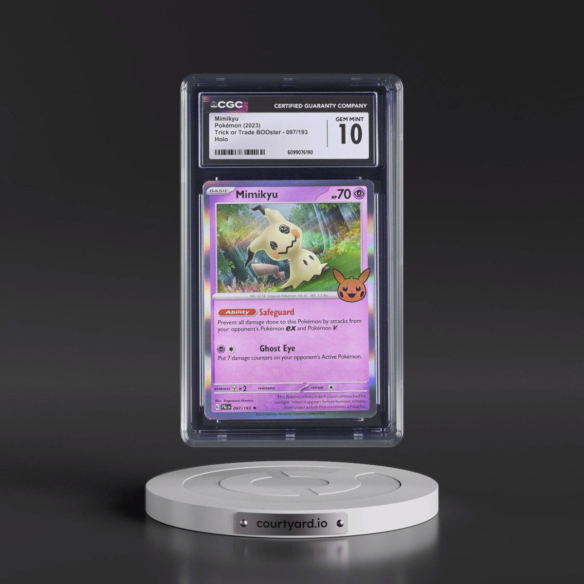 2023 Trick or Trade BOOster (2023) #097/193 Mimikyu - Holo (CGC 10 GEM MINT)