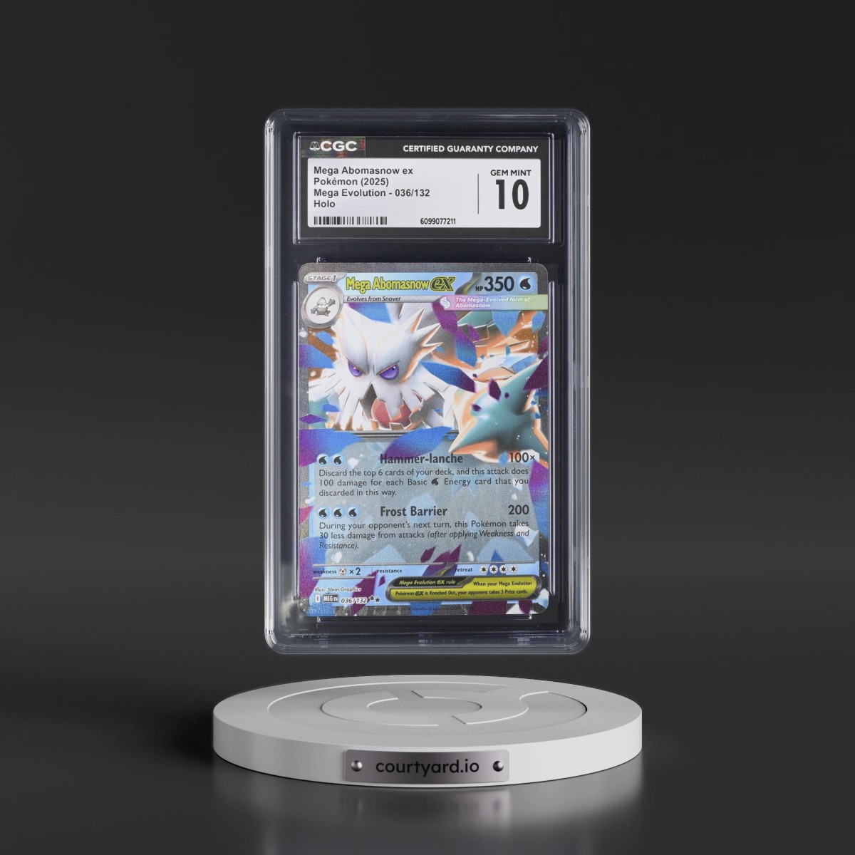 2025 Mega Evolution - MEG EN #036/132 Mega Abomasnow ex - Holo (CGC 10 GEM MINT)