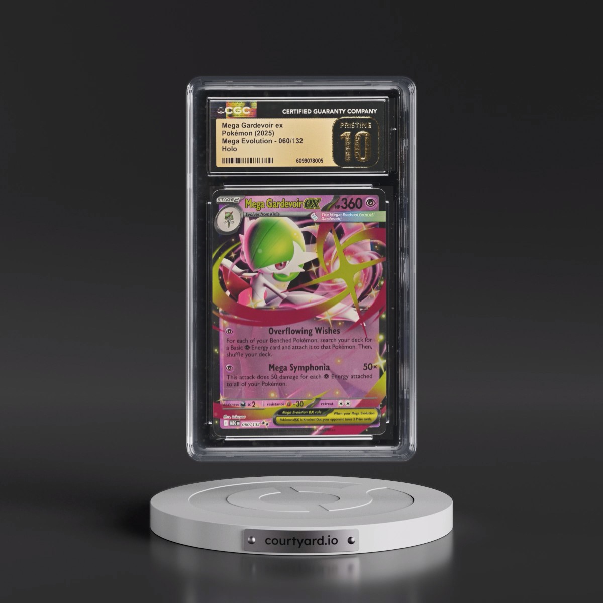 2025 Mega Evolution - MEG EN #060/132 Mega Gardevoir ex - Holo (CGC 10 PRISTINE)