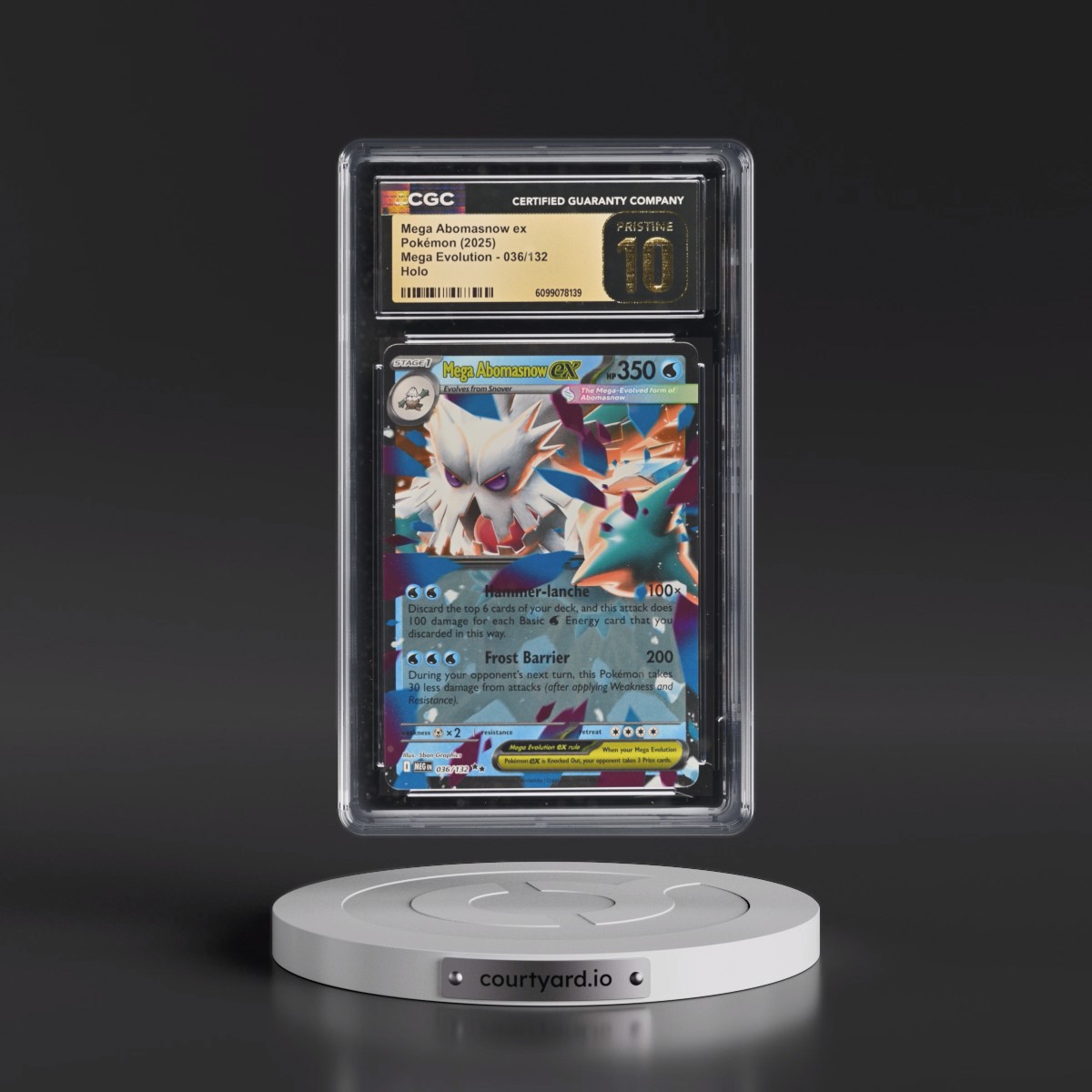 2025 Mega Evolution - MEG EN #036/132 Mega Abomasnow ex - Holo (CGC 10 PRISTINE)