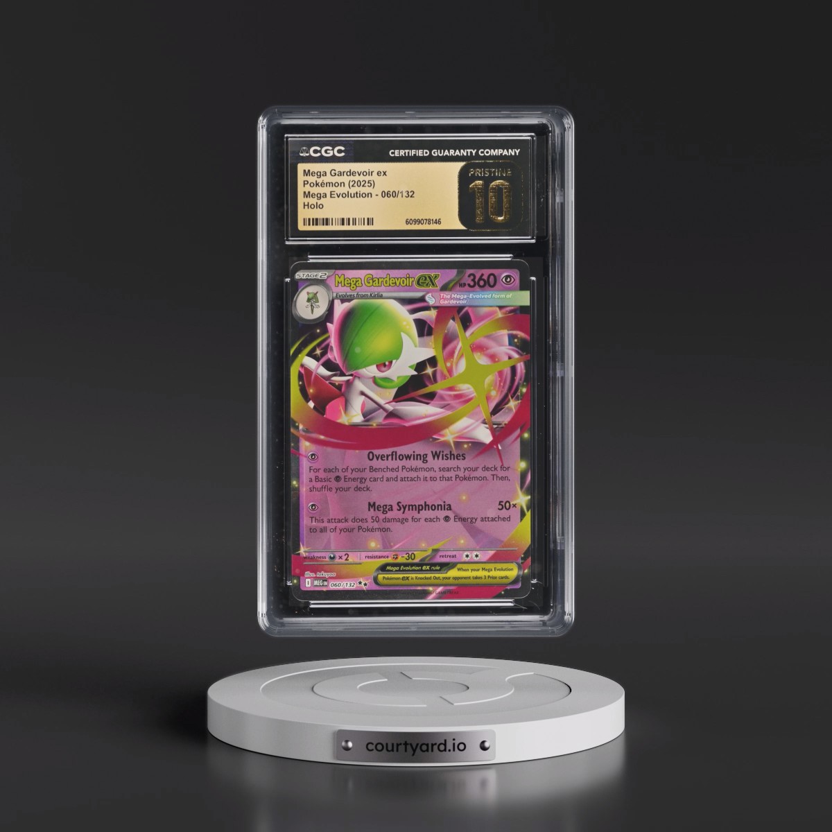 2025 Mega Evolution - MEG EN #060/132 Mega Gardevoir ex - Holo (CGC 10 PRISTINE)