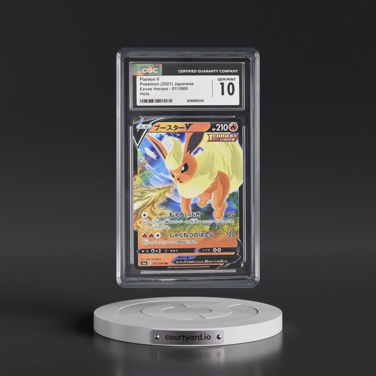 2021 Eevee Heroes #011/069 Flareon V - Holo (CGC 10 GEM MINT)