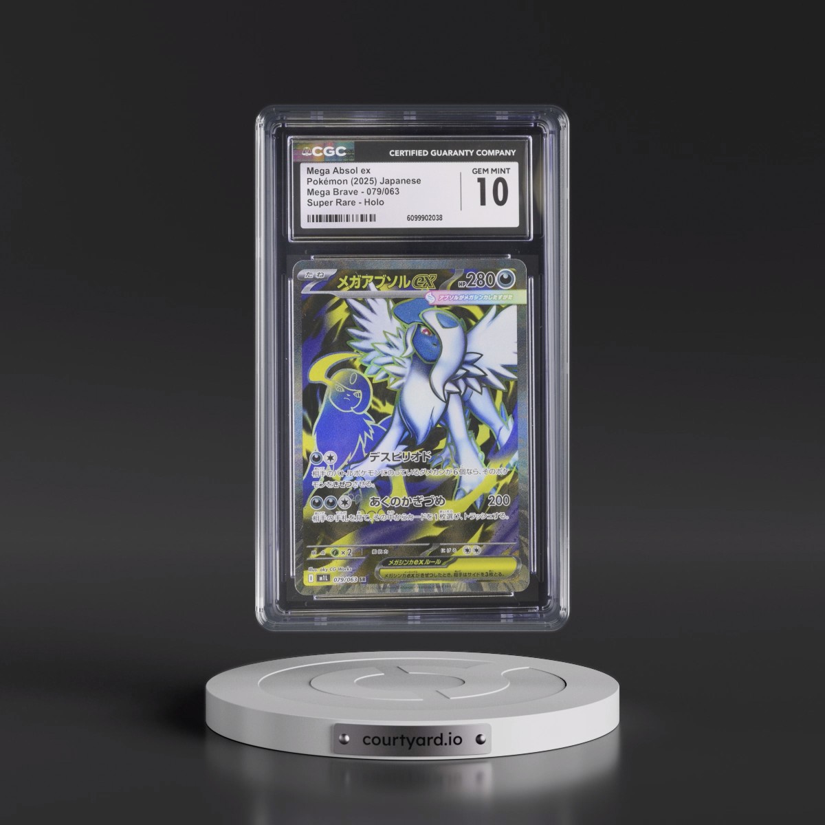 2025 Mega Brave - M1L #079/063 Mega Absol ex - Super Rare Holo (CGC 10 GEM MINT)