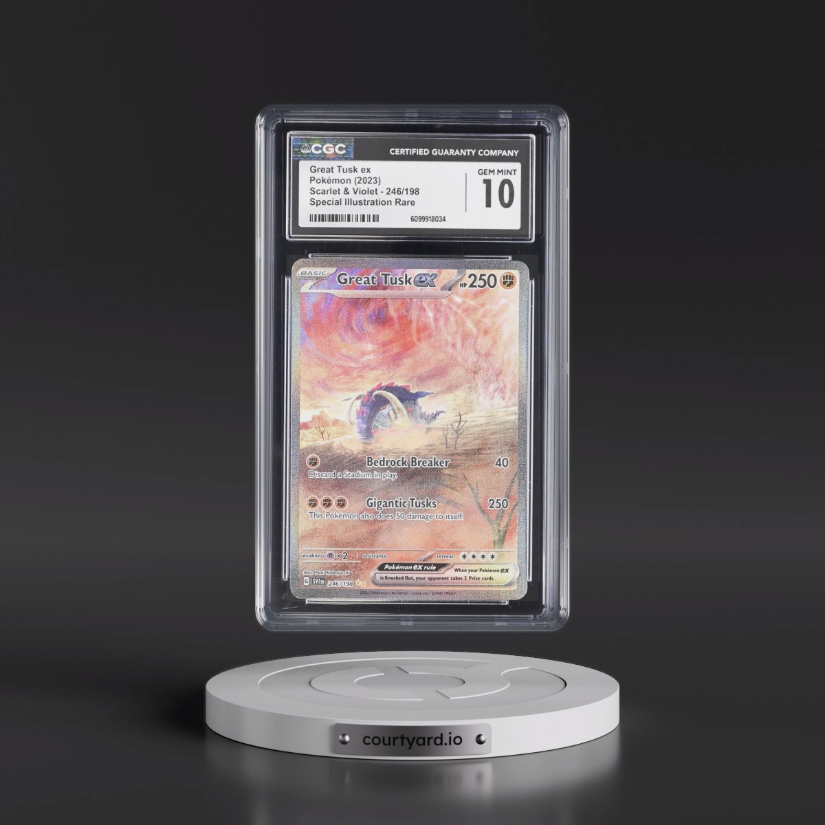 2023 Scarlet & Violet #246/198 Great Tusk ex - Special Illustration Rare (CGC 10 GEM MINT)