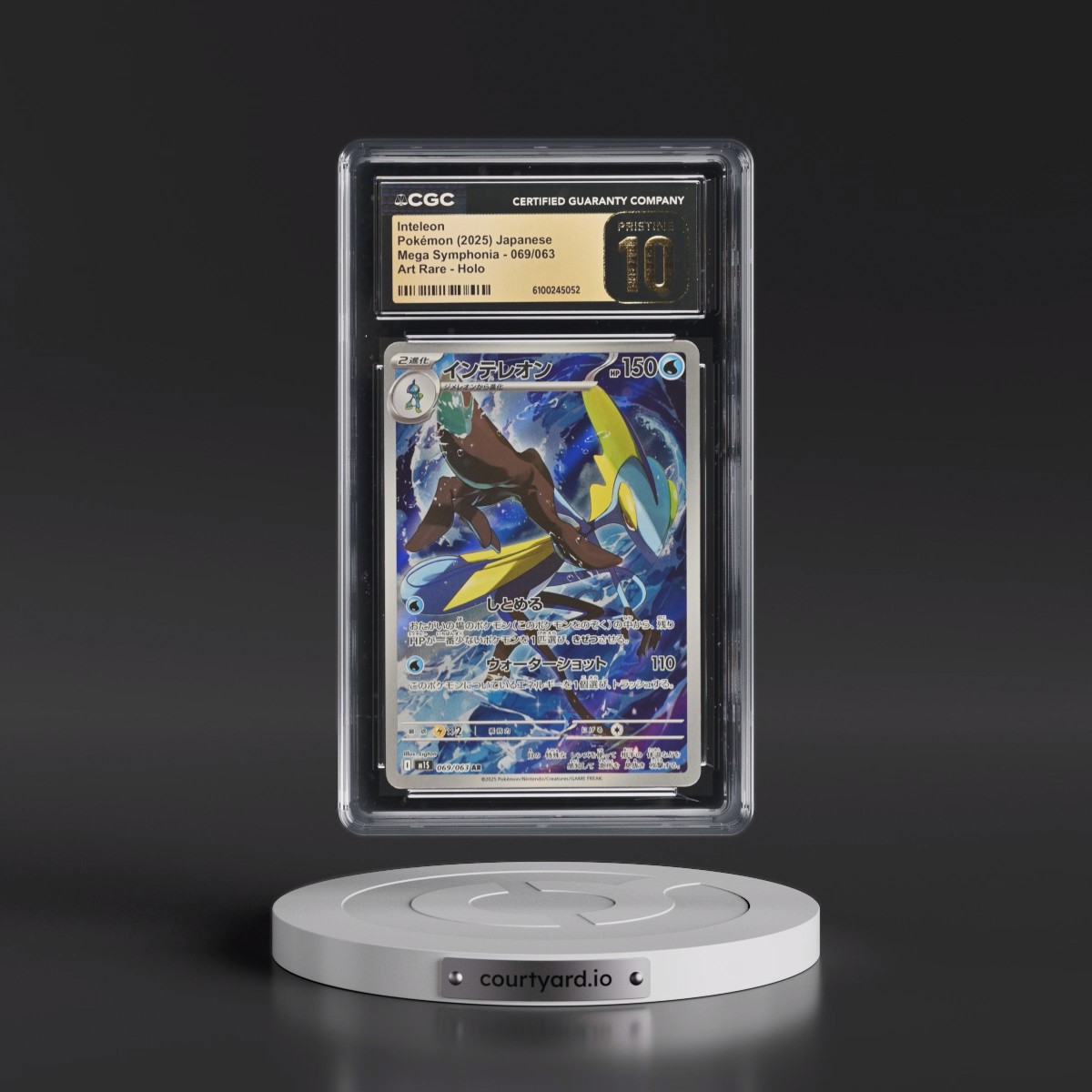 2025 Mega Symphonia - M1S #069/063 Inteleon - Art Rare Holo (CGC 10 PRISTINE)
