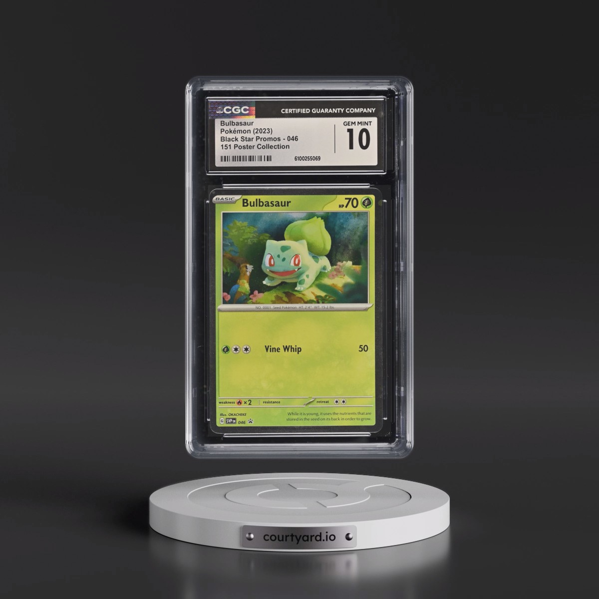 2023 Black Star Promos - Scarlet & Violet SVP EN #046 Bulbasaur - 151 Poster Collection (Cosmos Holo) (CGC 10 GEM MINT)