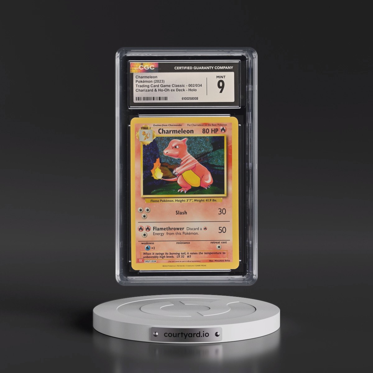 2023 Trading Card Game Classic - CLV, CLC, CLB #002/034 Charmeleon - Charizard & Ho-Oh ex Deck - CLC Holo (CGC 9 MINT)