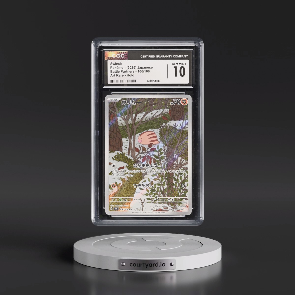 2025 Battle Partners - sv9 #106/100 Swinub - Art Rare Holo (CGC 10 GEM MINT)