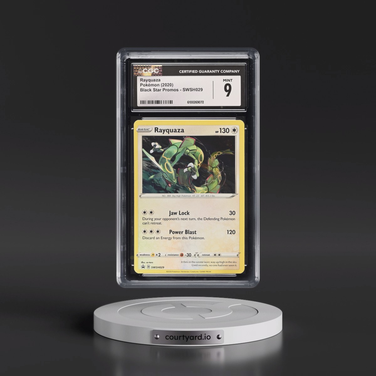 2017 Black Star Promos - Sword & Shield #SWSH029 Rayquaza - Cosmos Holo (CGC 9 MINT)