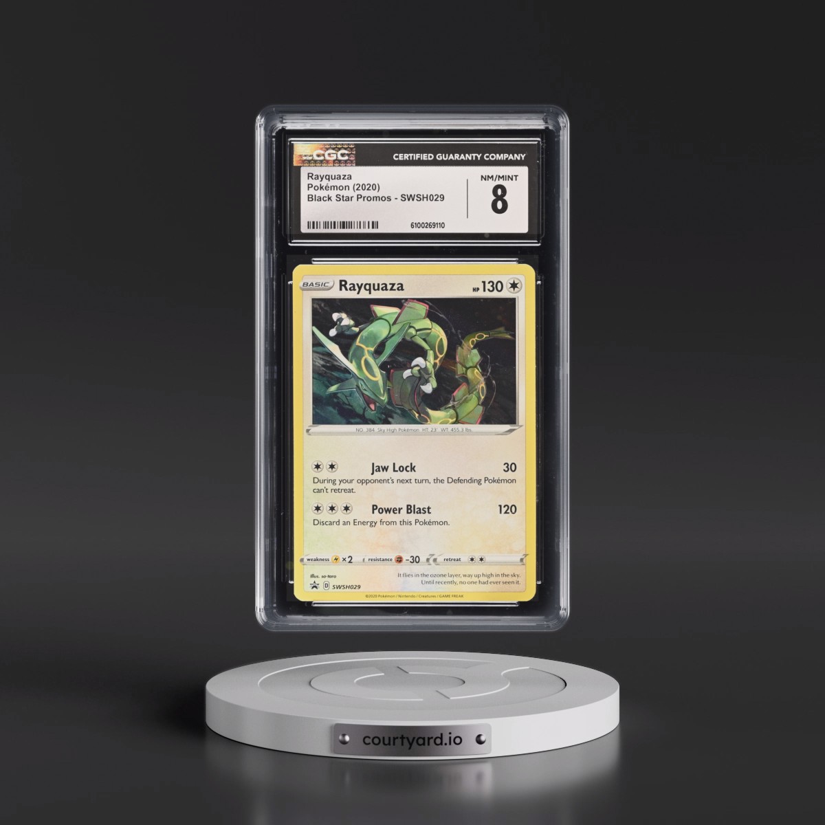 2017 Black Star Promos - Sword & Shield #SWSH029 Rayquaza - Cosmos Holo (CGC 8 NM-MT)