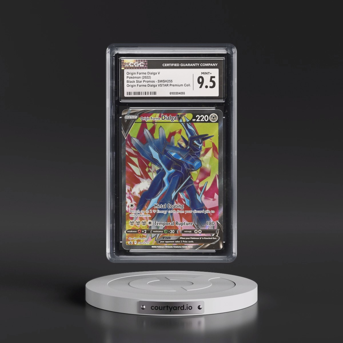 2017 Black Star Promos - Sword & Shield #SWSH255 Origin Forme Dialga V - Origin Forme Dialga VSTAR Premium Collection (Holo) (CGC 9.5 MINT+)
