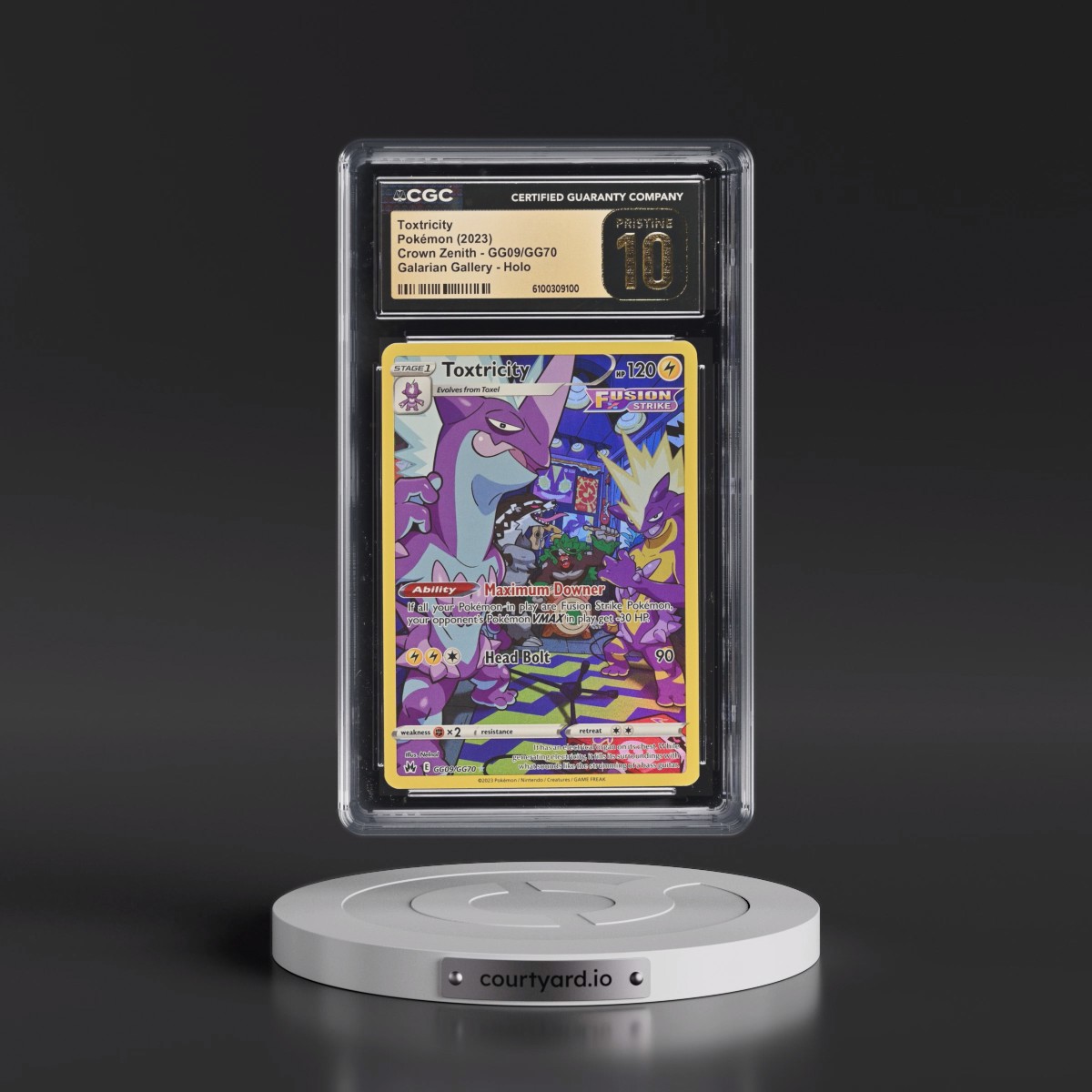 2023 Crown Zenith #GG09/GG70 Toxtricity - Galarian Gallery Holo (CGC 10 PRISTINE)